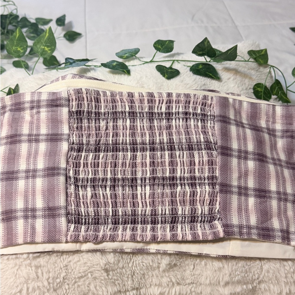 No Boundaries Purple and White Plaid Crop Top - Picture 4 of 10